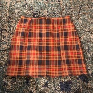 plaid mini skirt